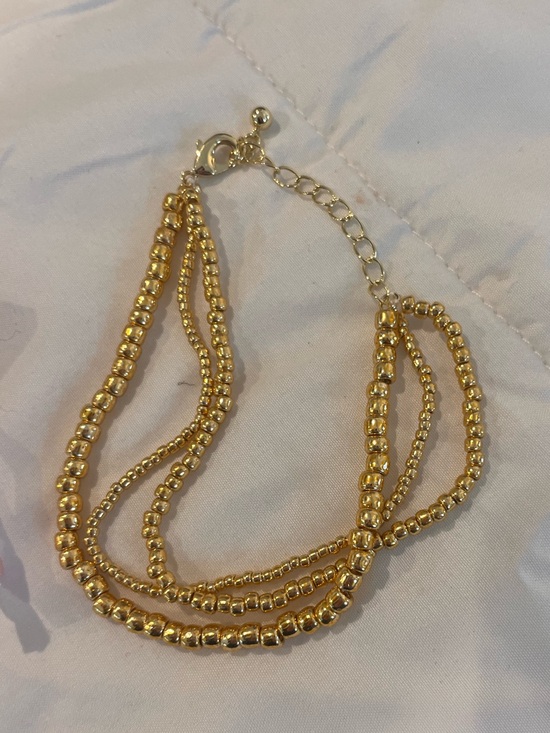 Uncommon James Jewelry - Uncommon James Triple Gold Chain Beads Bracelet 3 Layered